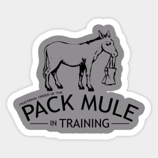 Pack Mule in Training Sticker